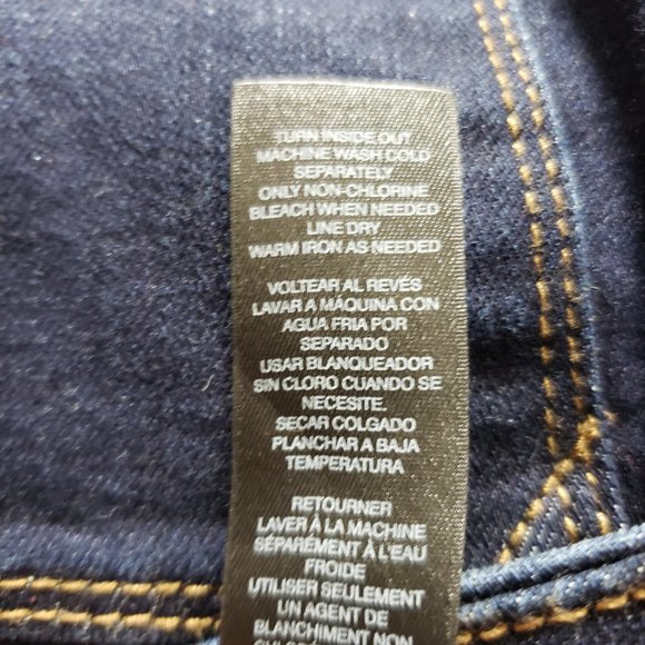 Chicos So Slimming Girlfriend Ankle Jean Size 10 MEDIUM Dark Blue 27.5" Inseam - Picture 8 of 8